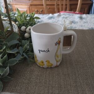 Rae Dunn White Mug with Duck Design